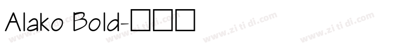 Alako Bold字体转换